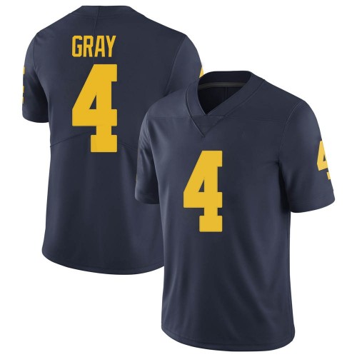Vincent Gray Michigan Wolverines Men's NCAA #4 Navy Limited Brand Jordan College Stitched Football Jersey EFP5054JH